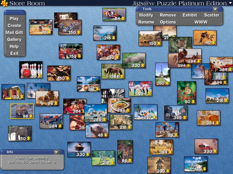 Jigs@w Puzzle Platinum Edition - Create, play and e-mail your puzzles